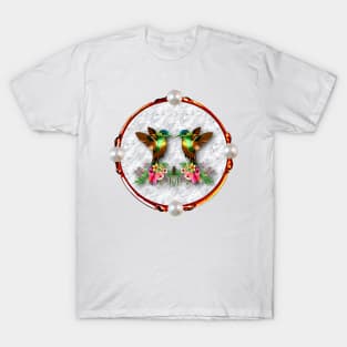 Hummingbirds and Flowers T-Shirt